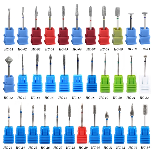 1Pcs Diamond Nail Art Drill Tungsten Carbide Polishing Grinding Head For Manicure Milling Cutters Polishing Nail Drill Bit