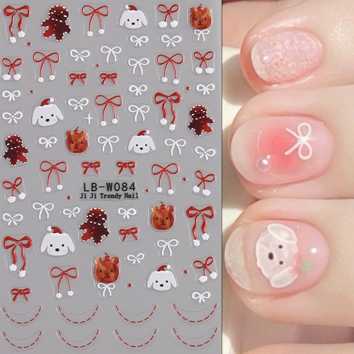 1pcs Cartoon Lovely Nail Simple Stereoscopic Puppy Cat Nail Decoration Fashion DIY Manicure Accessories Gifts Nail Decoration Nail Sticker