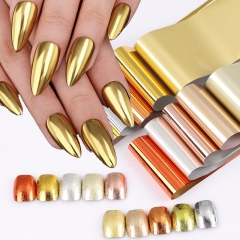 1Bag New Metal Nail Foils for Matt Transfer Paper Neon Stickers Starry Sky Nails Wraps Silver DIY Chameleon Nail Decorations