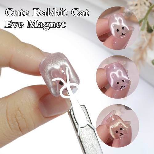1Pcs New Rabbit Heart Cat Eye Magnet Stick Set Nail Art Tools Small Iron Piece Magnet Stick For Magnetic Polish Effects Nail Tools