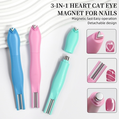 1Pcs Love Heart Cat's Eye Nail Art Magnetic Stick Manicure Multi-function Magnet Nails Design UV Gel Polish Nail Tools