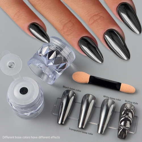 1 Jar Nail Powder Magic Mirror Effect Holographic UV Gel Polish Manicure Decoration DIY Nail Charms Nail Decoration