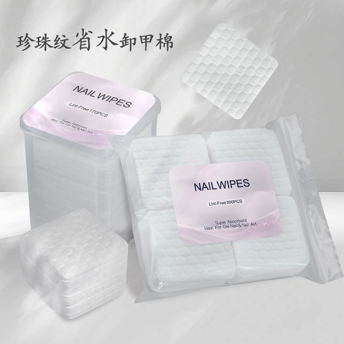 170/200Pcs Pearl Patterned No Shedding of Hair Nail Wipes Manicure Supplies Lint-free Napkins Softer Nail Cleaning Wipes Nail Polish Remover Cott