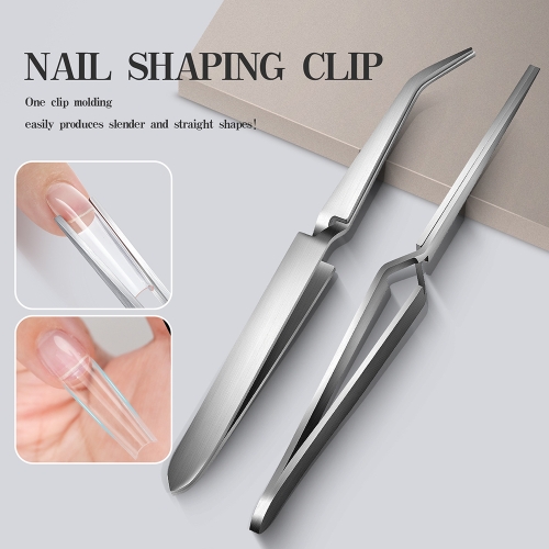 1Pcs Shaping Clip Multifunction Stainless Steel Nail Art Shaping Tweezers Cross Nail Clip Manicure Tools New Nail Art Tool 