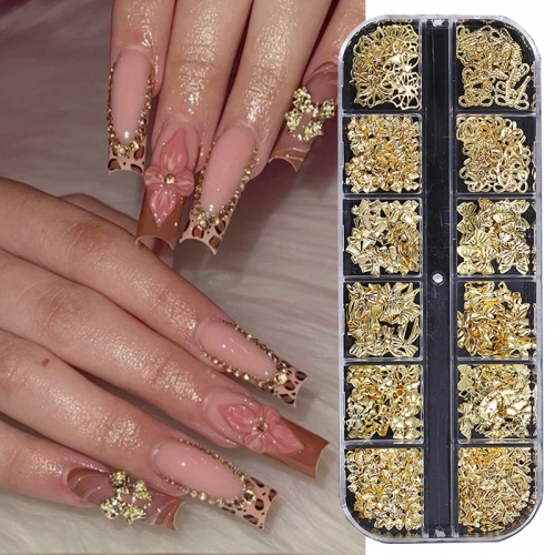 1Box 3D Exquisite Alloy Nail Art Charms Luxury Kawaii Bow Jewelry Nail Rhinestone Decoration DIY Accessories Nail Decoration
