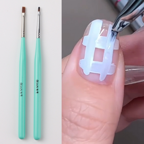1pcs French Plaid Nails Art Brush Set Line Grid Pattern Drawing Pen DIY UV Gel Extension Nails Painting Supplies