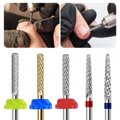 1Pcs Nail Drill Bit Extral Fine Shank Nail Carbide Bit Nail Cleaner Bits for Manicure Nail Prepare Nail Polishing Tool