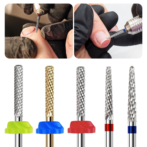1Pcs Nail Drill Bit Extral Fine Shank Nail Carbide Bit Nail Cleaner Bits for Manicure Nail Prepare Nail Polishing Tool