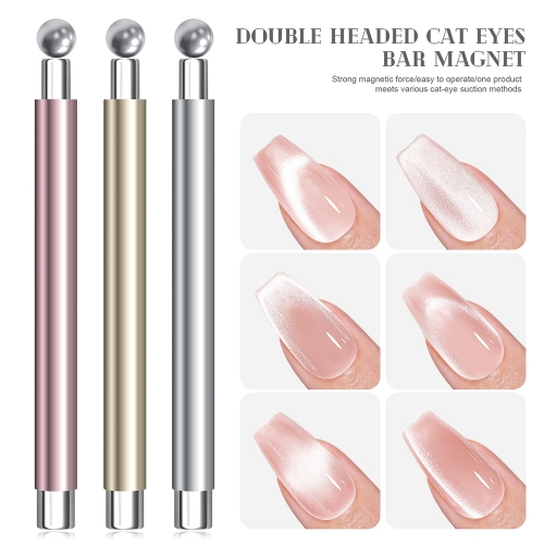 1Pcs Double-end Nail Magnetic Stick for Cat Eyes Magnetic Gel Strong Gel Magnet Ball Large Cylinder Pen Detachable Manicure Magnetic Nail Tools