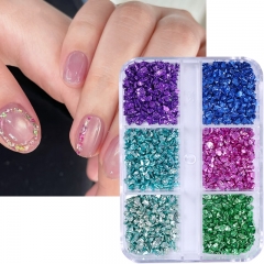 1Box Summer Irregular Crystal Broken Glass Stones Colorful 3D Epoxy Resin Mold Filling Crushed Stones Handmade DIY Nail Decoration