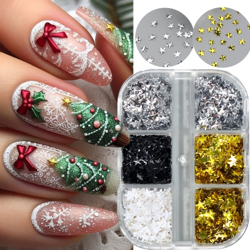 1box Star Nail Art Glitter Sequins Nail Art Charms Manicure DIY Decorations Nail Art Flake 