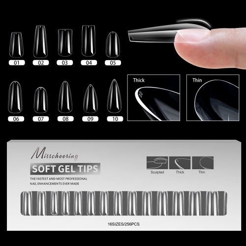 1Box Almond False Nail Tips Clear Matt Fake Nails Extension For Home DIY Nail Salon Manicure Nail Tips