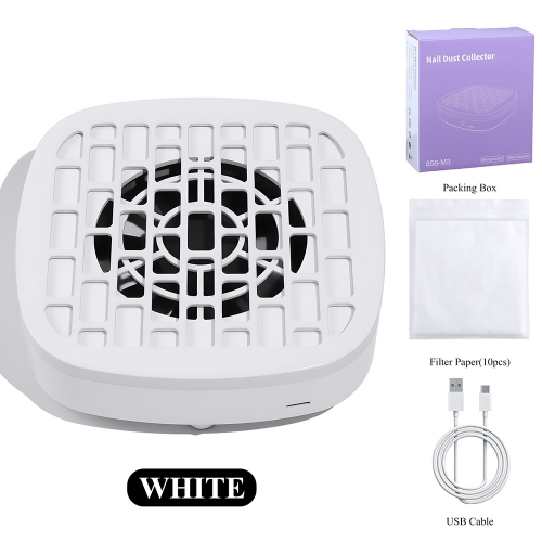 1Pcs Mini Nail Dust Collector Extractor Fan For Manicure Machine Powerful Nail Vacuum Cleaner With Remove Paper Filter Nail Equipment Nail Tool