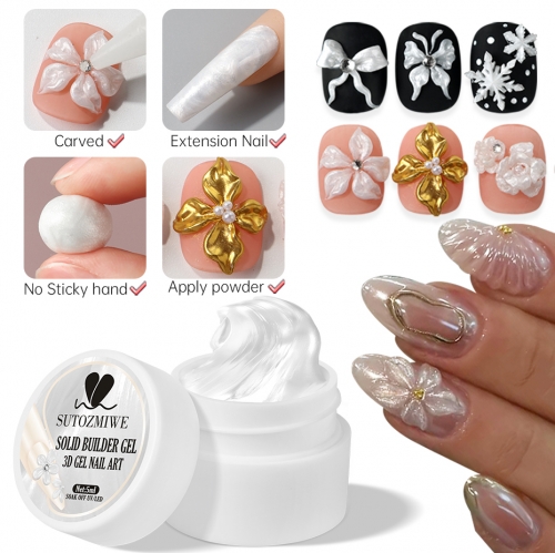 1jar Nail Extension Gel Non Stick Hand Phototherapy UV Gel Quick Building Gel Nails Tips Nail Art Prolong Nail Gel