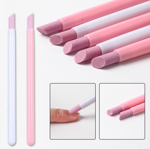 5pcs/set Nails Art Quartz Grinding Pen Dead Skin Remover Nail Art Pen Cuticle Remover UV Gel Polish Manicure Stick Files Tools