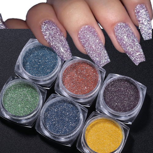 1Set Super Shift Multi Chrome Chameleon Ultra Fine Pigment Gold Purple Light Eyeshadow Face Makeup Nail Art Paint Epoxy Nail Decoration