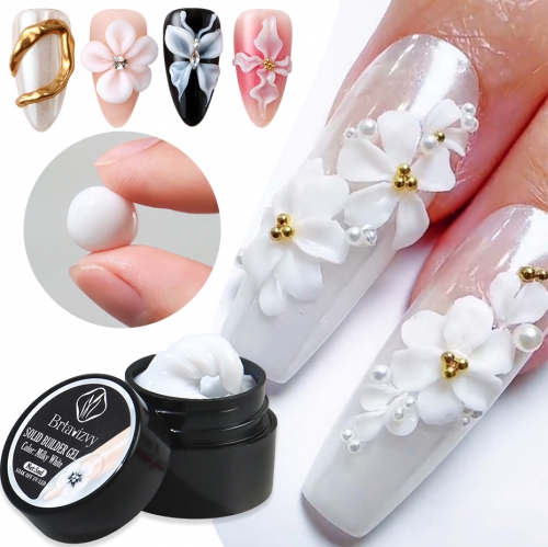 1jar 3D Modeling Gel For Nail Art Sculpting Carving Molding Rhinestone Glue Soak Off No Wipe Nail Gel Varnish