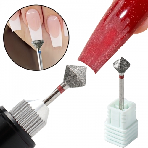 1pcs Rhombus Diamond Emery Grinding Head for Grinding and Finishing Nails Head Shaped Abrasive Tip Nail Shaping Manicure Tools