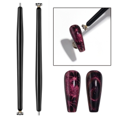 1pcs 2 in 1Double Headed Nail Art Magnet Stick Fancy Cat Eyes Magnet for Nail Gel Polish 3D Cat Eye UV Gel Nail Polish Magnet Tools