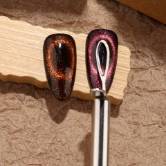 1set Black Hole Cat Eye Magnetic Hollow Cat Eye Effect Iron Fork Auxiliary Tool for Nail Art DIY Polish Magnet Accessories Tools