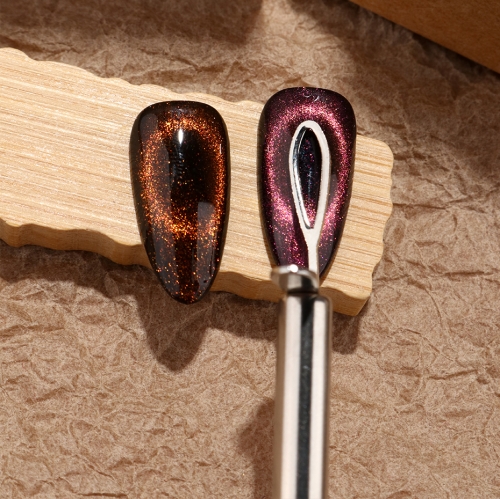 1set Black Hole Cat Eye Magnetic Hollow Cat Eye Effect Iron Fork Auxiliary Tool for Nail Art DIY Polish Magnet Accessories Tools