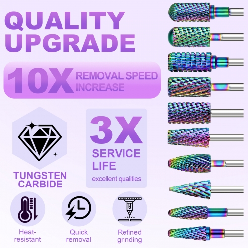 1Pcs Tungsten Carbide Nail Drill Bits Rotate Electric Milling Cutter Nail Tools For Manicure Pedicure E-File System Cuticle Removal Tools