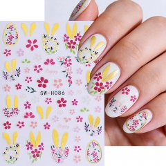 1pc Bronzing Flowers Nail Stickers Elegant Drawing Petals Golden Line Leaves Self Adhesive Nail Decals DIY Manicure Decoration