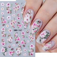 1pc Elegant Flower Series Matte Nail Sticker Spring Summer Lily Daisy Blooming Floral Design Decal Grace Wedding Manicure Foils