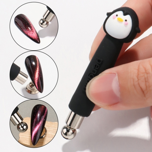 1pc Cat Eye Nail Magnet Wide Light Glass Bead Effect Multifunctional Cylindrical Cat's Eye Magnet