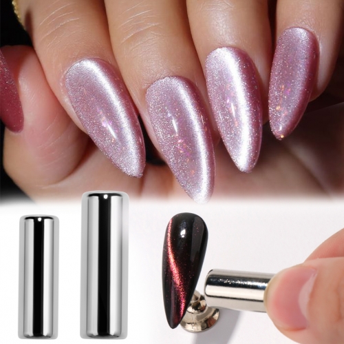 1pc Round Nail Art Cat Eye Gel Magnetic Pen for Gel Polish 3D Cat Eye Nails Painting Strong Magnet Stick Manicure DIY Tools