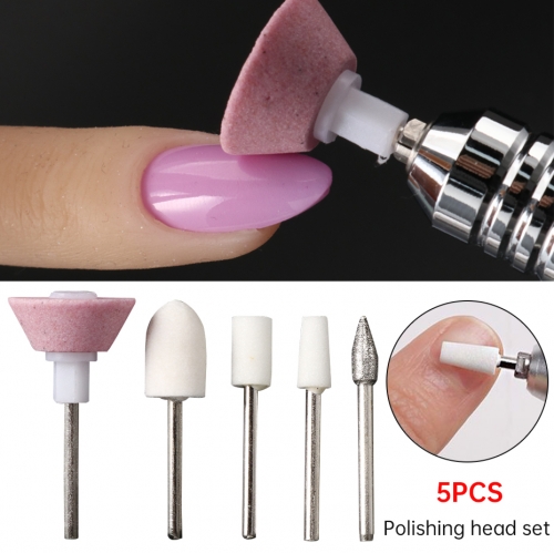 5pcs/set Electric Nail Drill Kit Manicure Pedicure Grinder Polish Tool Portable Rechargeable Use Nail Art Care Equipment