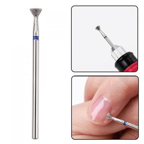 1pc Fly Saucer Shape Nail Grinding Heads Emery Durable Metal Precision Tips for Edge Dead Skin Cuticle Remover Manicure Tool