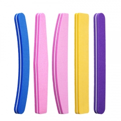 1pc Rhombus Halfmoon Double Side Nail files buffer 100/180 Polishing Grinding Manicure Pedicure Nail Buffers File Tools