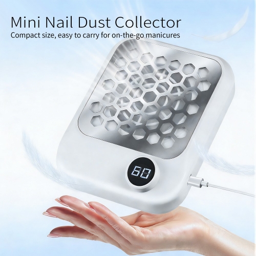 1pc USB Professional Vacuum Cleaner Mini Nail Dust Collector Strong Suction Nail Dust Extractor Nail Art Tool