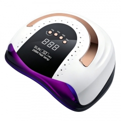 1pc 268W Professional UV LED Nail Drying Lamp for Nails Gel Polish Dryer with 4 Timer Setting Auto Sensor Manicure Light Equipment