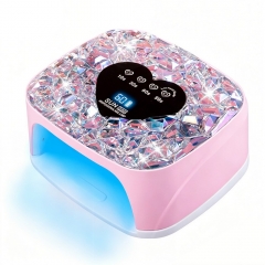 1pc Dual Light Source Nail Lamp- High-Power Fast-Drying Gel Polish Dryer EU Plug, Long Life Design