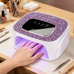 1pc 168W High Power Rechargeable Manicure Lamp Wireless Charging UV Lamp for Gel Polish Nail Art Lamp Machine