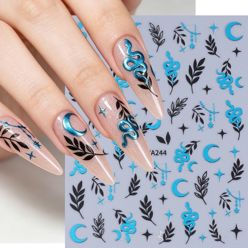 1pc Halloween Nail Stickers Y2K Dark Skull Spider Web Pumpkin Sunflower Leaves Pattern Autumn Winter Nail Decals Manicure Decor