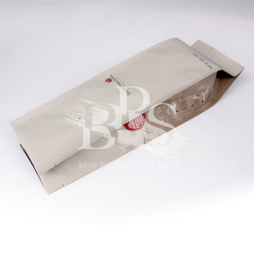 Laminated Material Matted Side Gusset Pouch Bags with Custom Printed Artwork