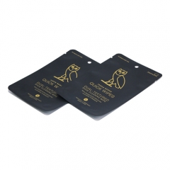 Matte Gold Aluminium Foil Laminated Pouches , Hang Hole Foil Zip Seal Pouches