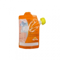 Designed Reclosable Spout Pouch Bag with Bottom Gusset For Baby Drink