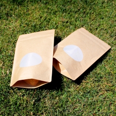 Túi đựng thức ăn nhẹ có thể phân hủy, có thể lựa chọn cửa sổ mờ và trong suốt 
