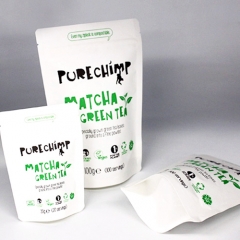 Plastic-Free Compostable Pouch Sustainable Packaging Perfect For Matcha Powder