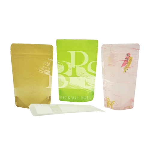 User Friendly Natural Look Zipper Rice Paper Pouches Food Grade Gravure  Printing,Rice Paper Pouch