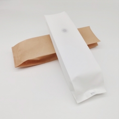 纸质印刷环保/可回收折边咖啡袋，带阀门