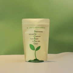 World 1st Compostable Stand Up Pouch With Biofilm Finish Mimics Metalized Pouch But Compostable