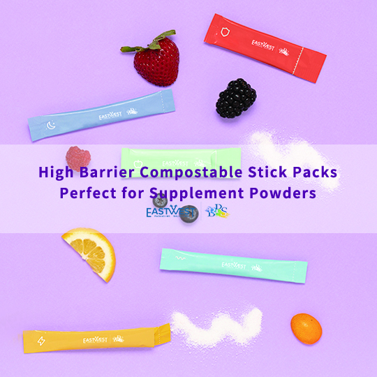 Compostable Stick Packs for Supplement Powder