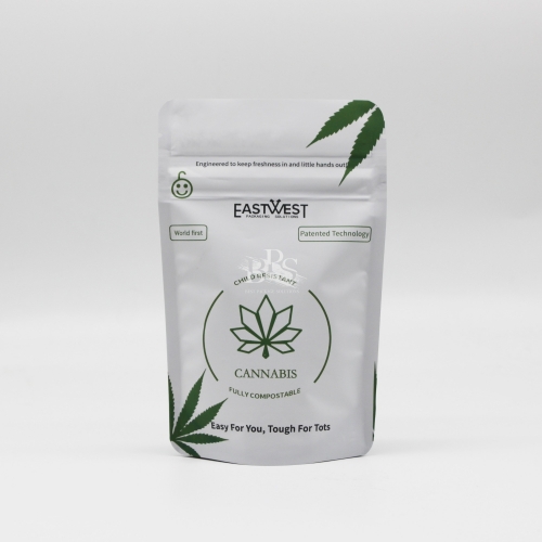 BPS Patented Compostable CR Pouch Perfect For Cannabis And CBD Industries