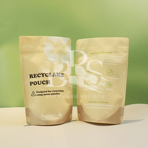 Stand Up Recyclable Pouch Resealable For All Application