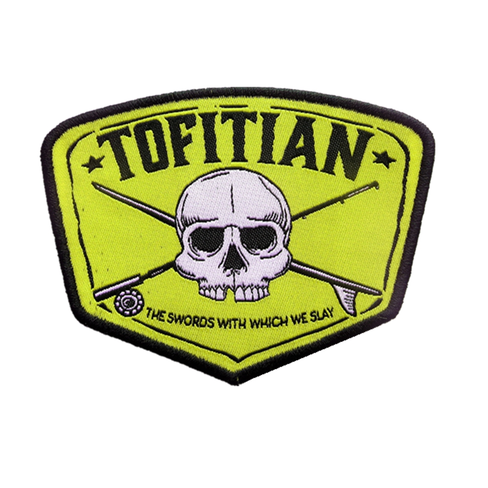 High Quality lowest price woven Custom label patch with hook&loop